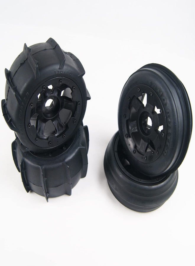 TITRACING Front Rear Sand Paddles Wheels Tires for HPI KM Baja 5B SS 24mm hex - Image 2